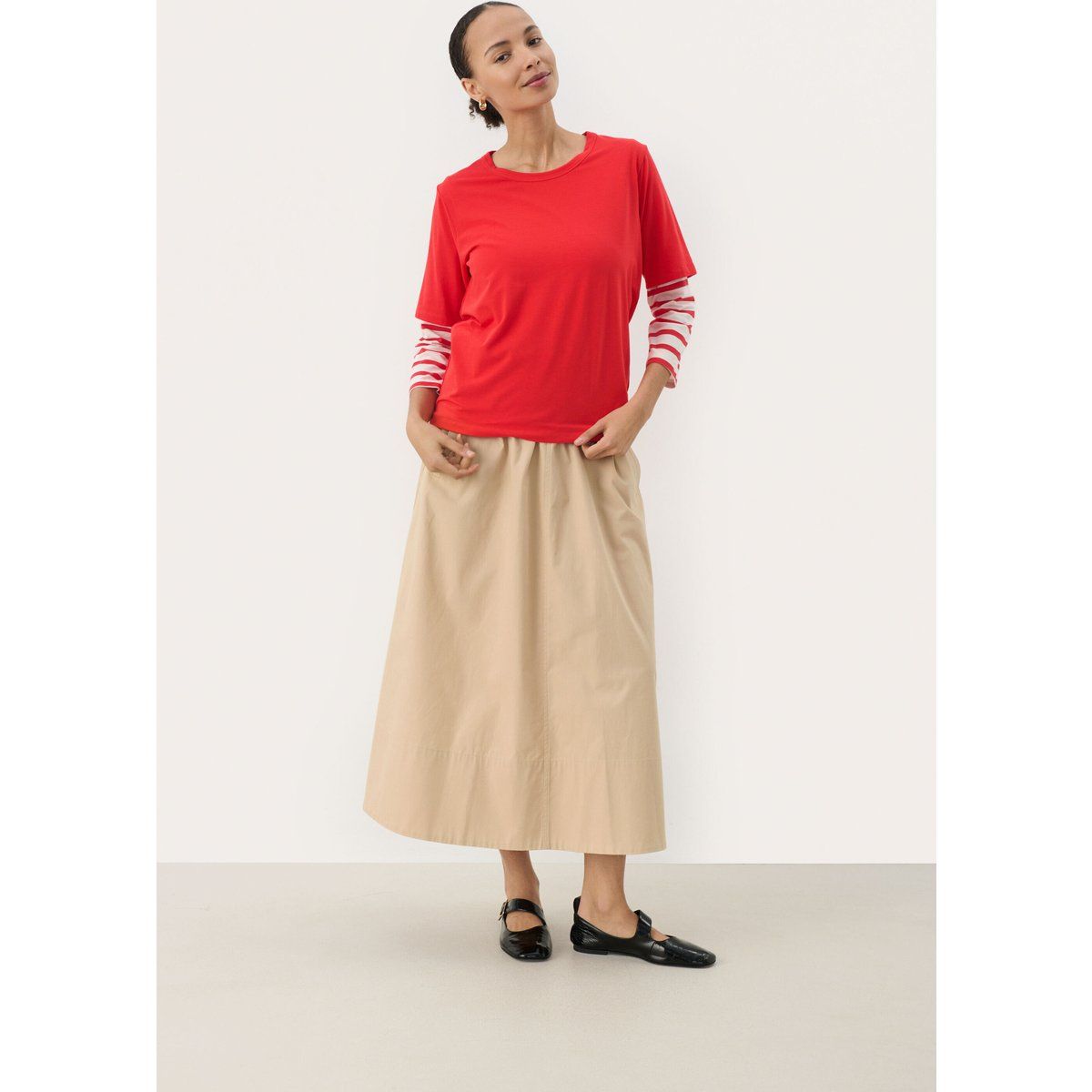 T-Shirt aus Modal-Baumwoll-Mix