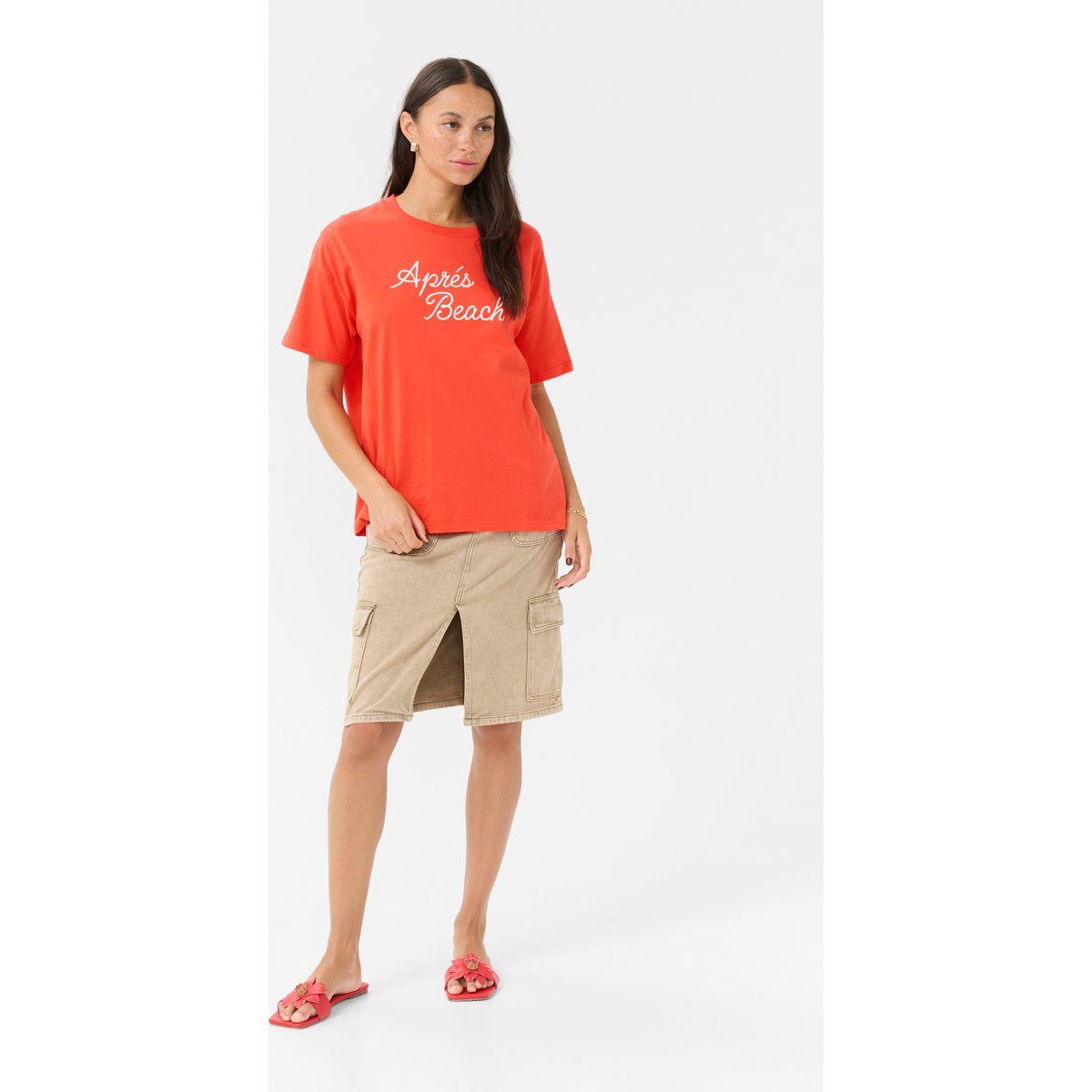 T-Shirt mit Après Beach Schriftzug