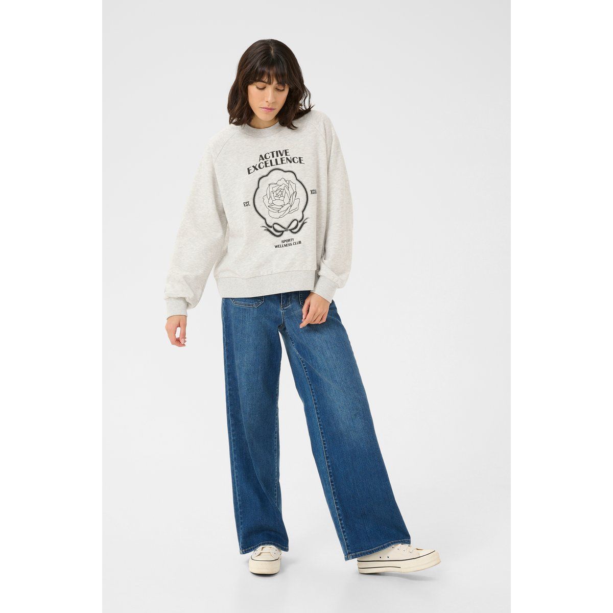 Loose Fit Sweatshirt mit Grafikprint