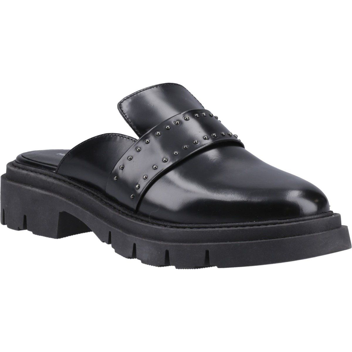 Leder-Slide Nicole mit Nieten