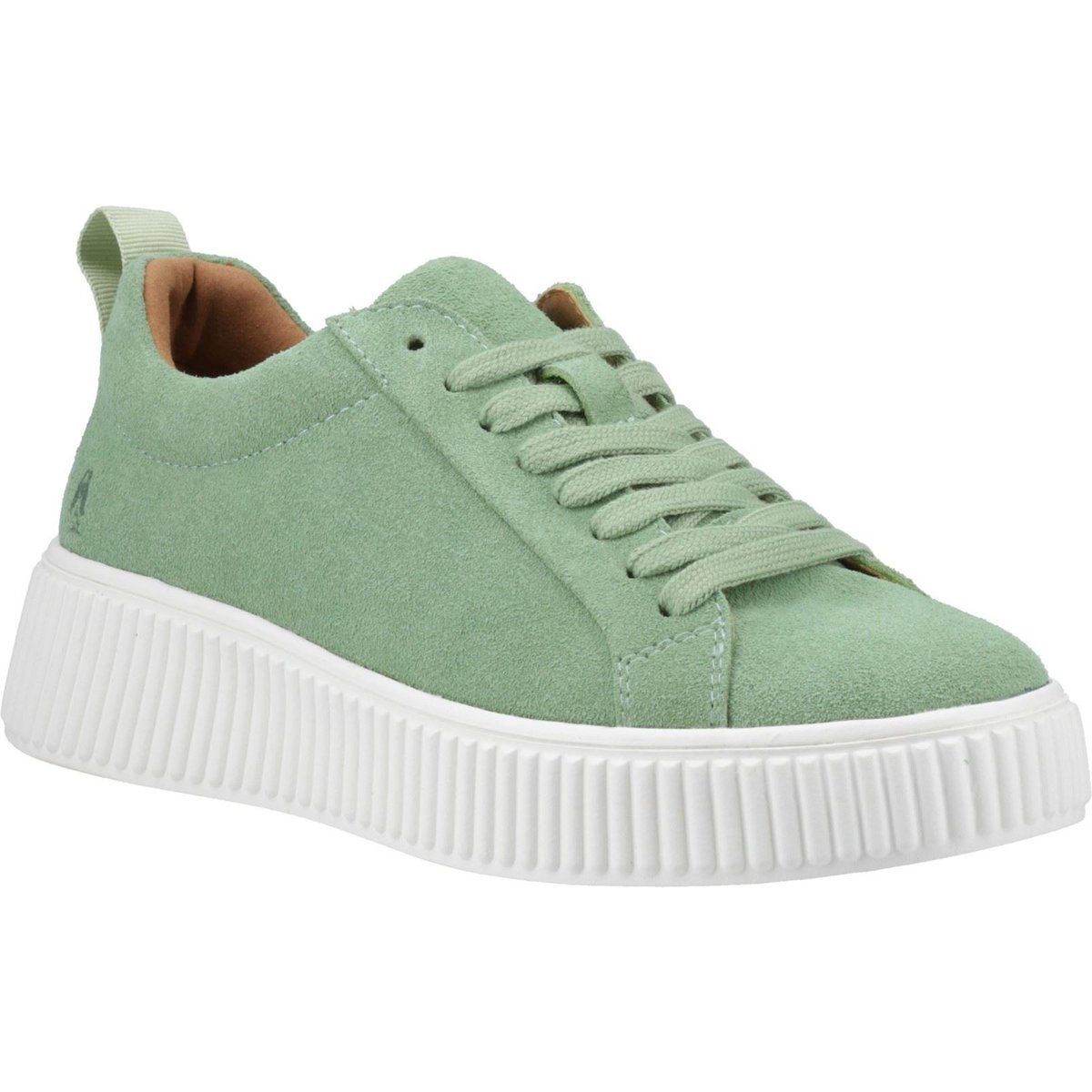 Wildleder-Plateau-Sneaker mit gerippter Sohle