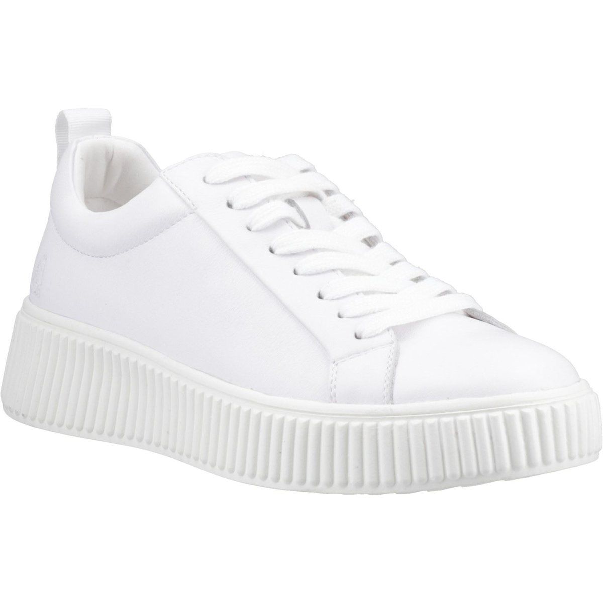 Plateau-Sneaker aus Glattleder