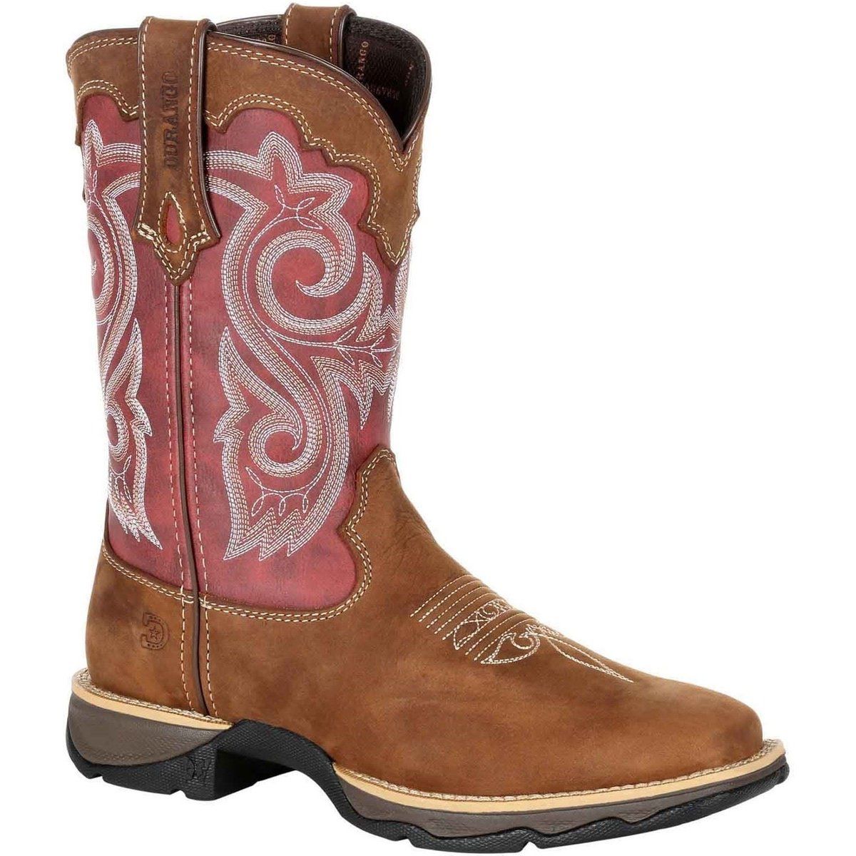 Zweifarbige Bestickte Westernstiefel