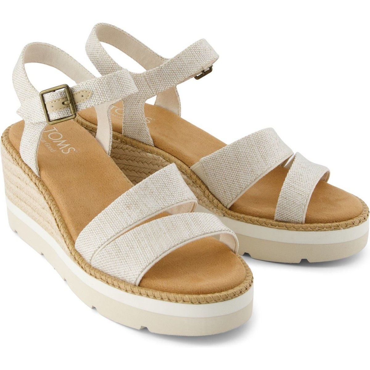 Plateau-Wedge-Espadrilles mit Doppelriemen