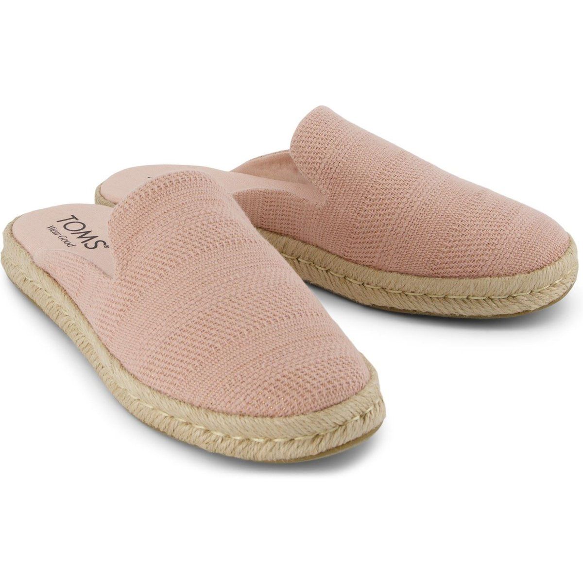 Smoking-Stil Textil-Mules mit Jutesohle