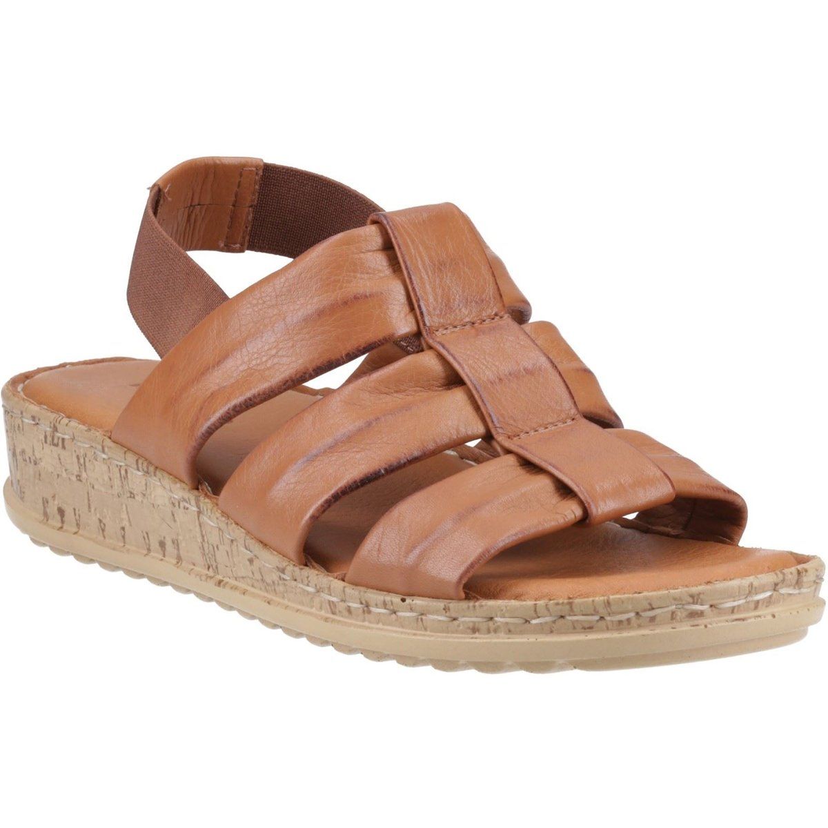 Komfortable Leder-Riemensandalen mit Plateau
