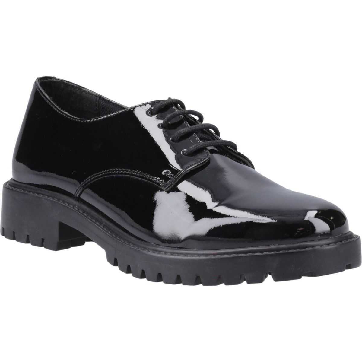 Robuste Derby-Schuhe aus Lackleder
