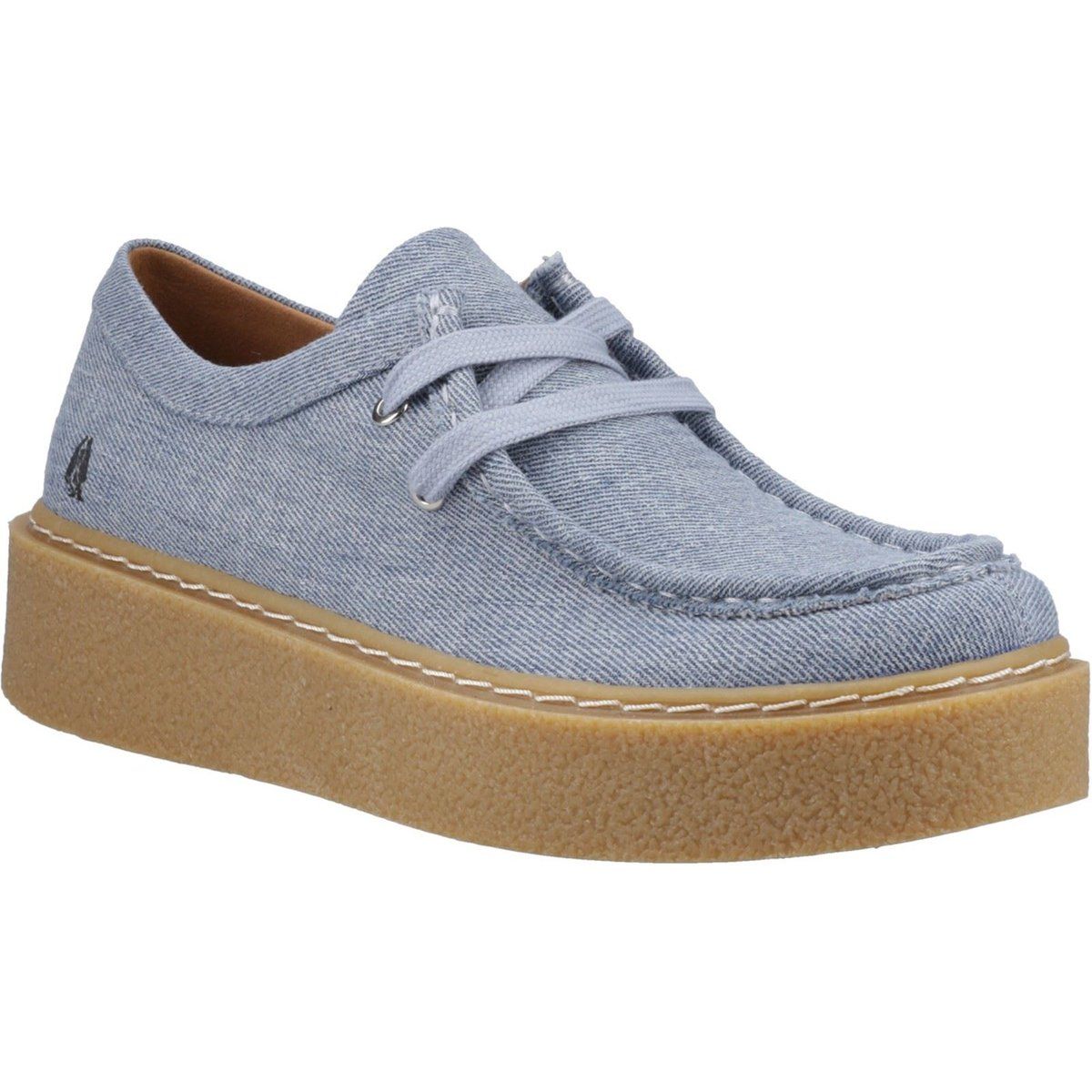 Chunky Plateau-Mokassins aus Denim