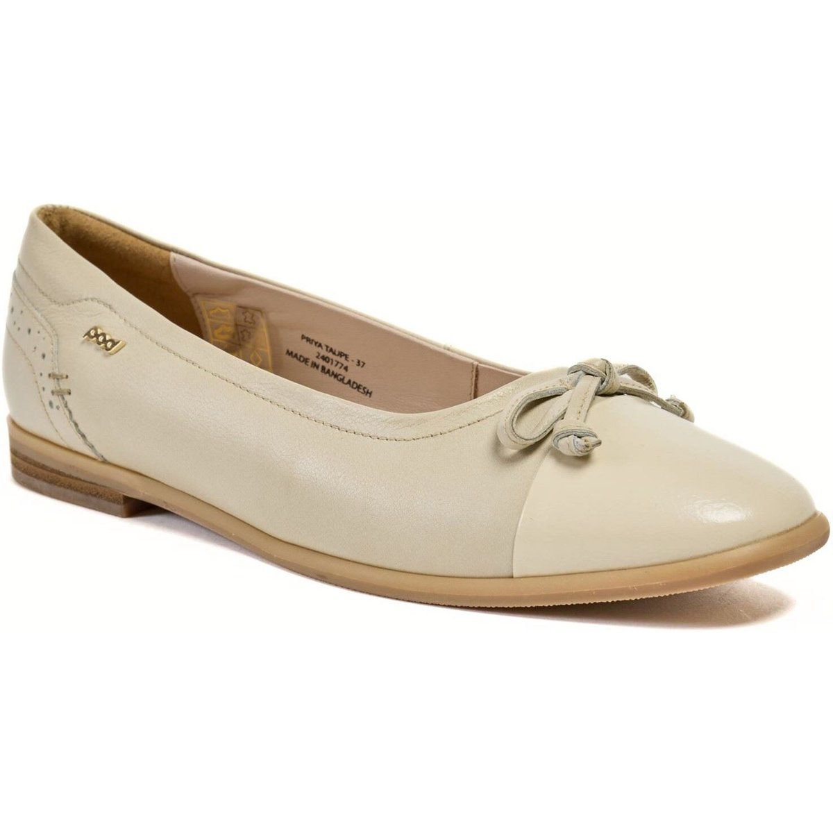 Elegante Lederballerinas mit Schleife
