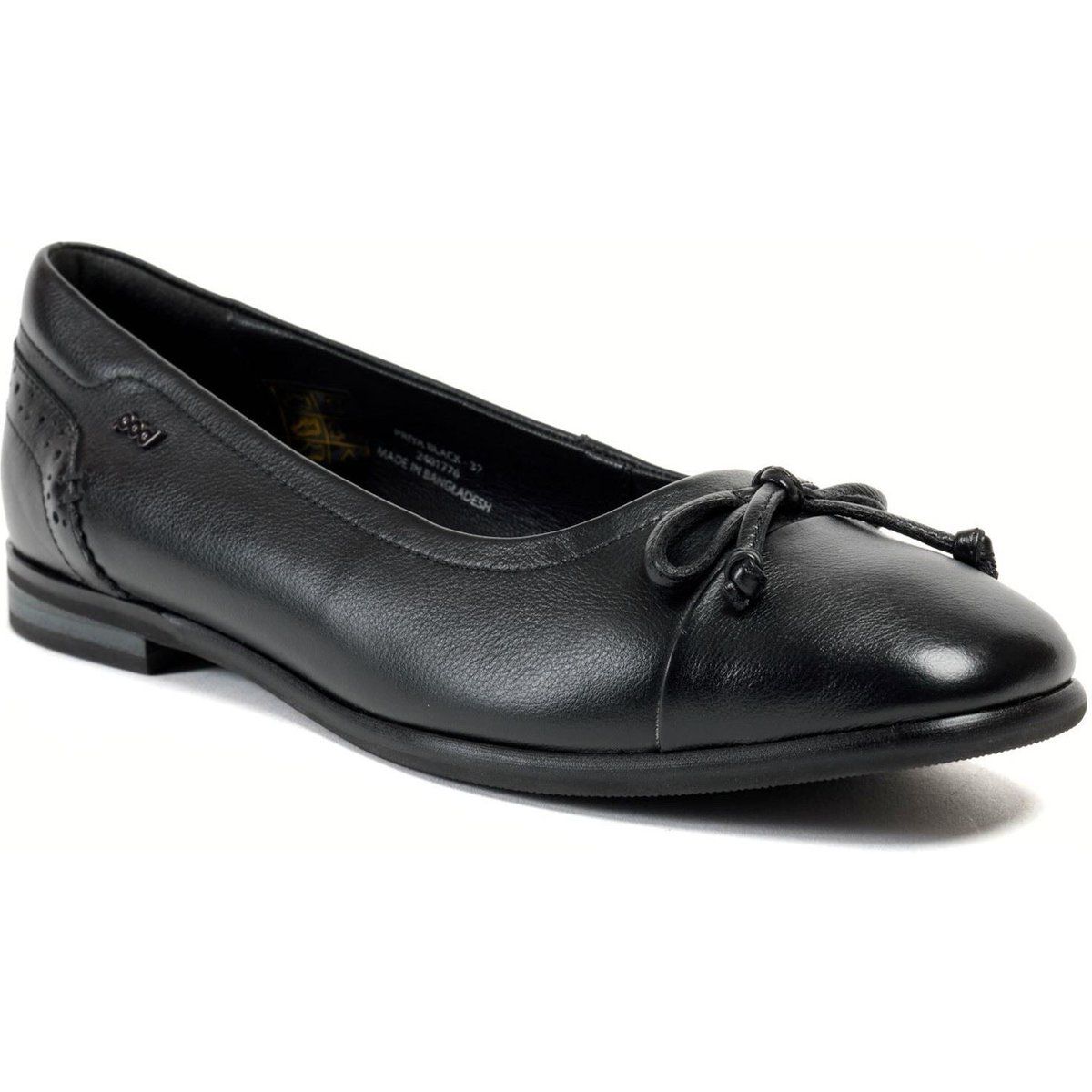 Elegante Leder-Ballerinas mit Schleife