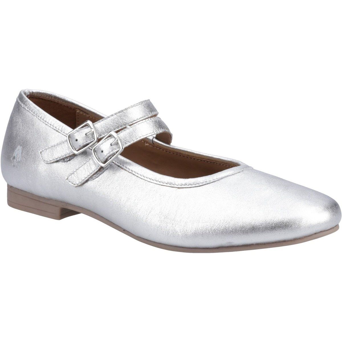Metallic Mary Janes mit Doppelriemen