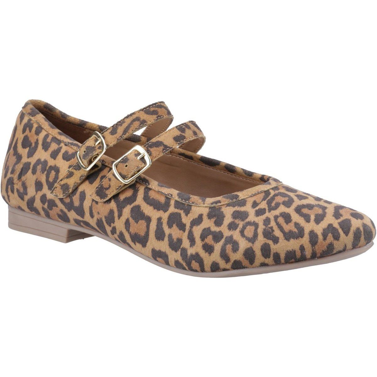 Leopard-Mary-Janes mit doppeltem Riemen