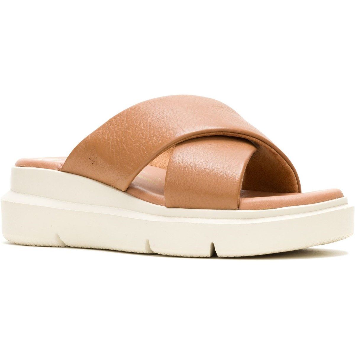 Plateau-Sandalen mit Leder-Kreuzriemen