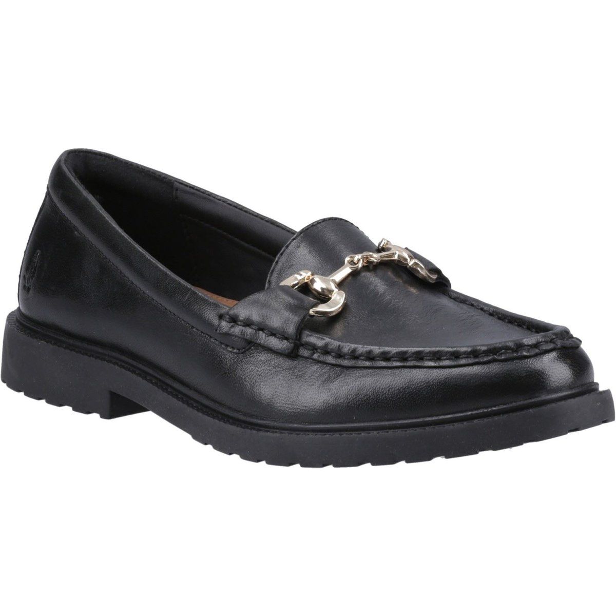Leder-Loafer mit Trensen-Detail