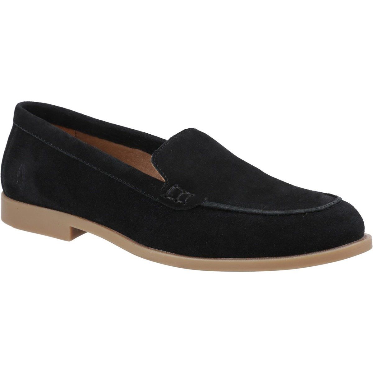 Elegante Wildleder-Slipper mit Kontrastsohle
