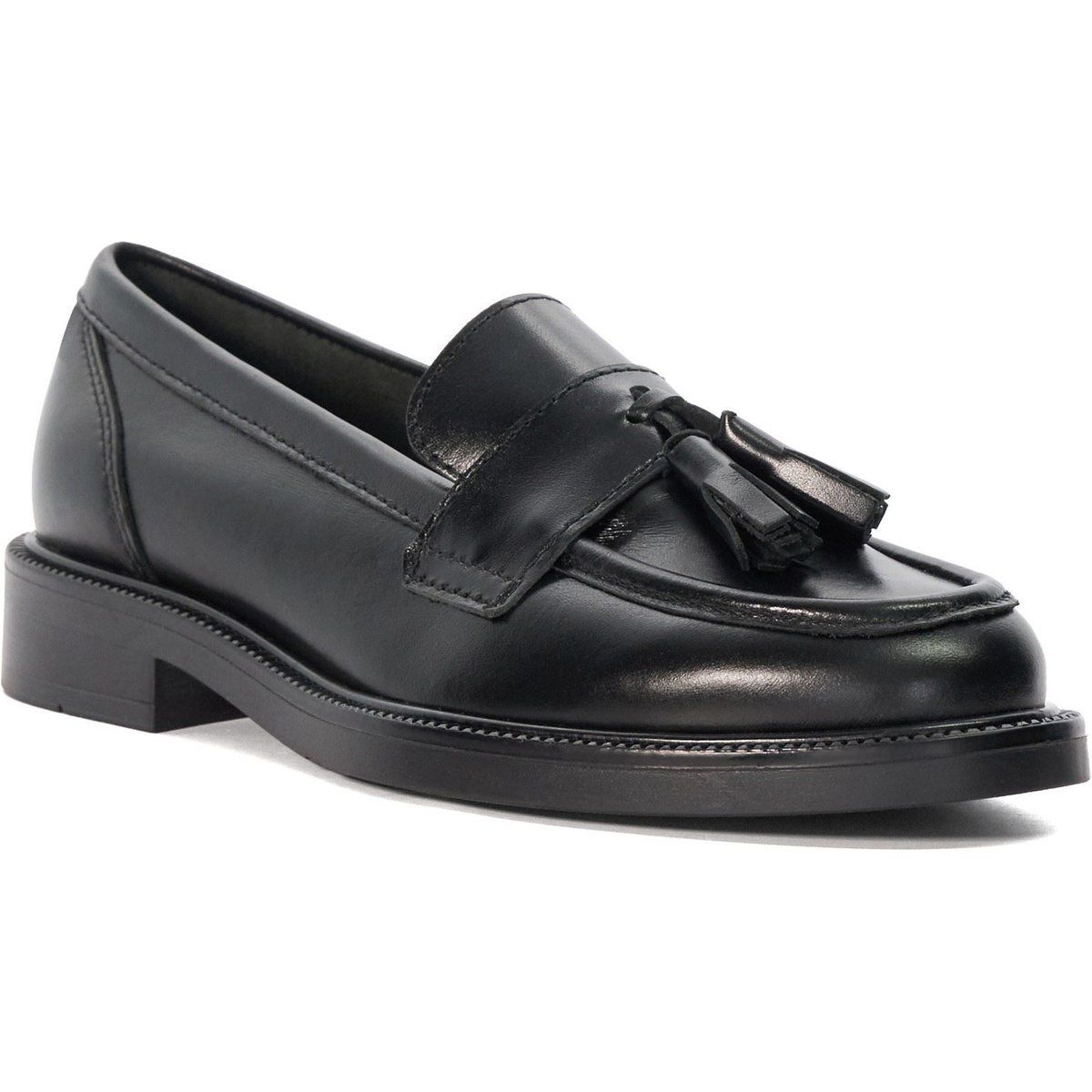 Klassische Leder-Penny-Loafer mit Quasten