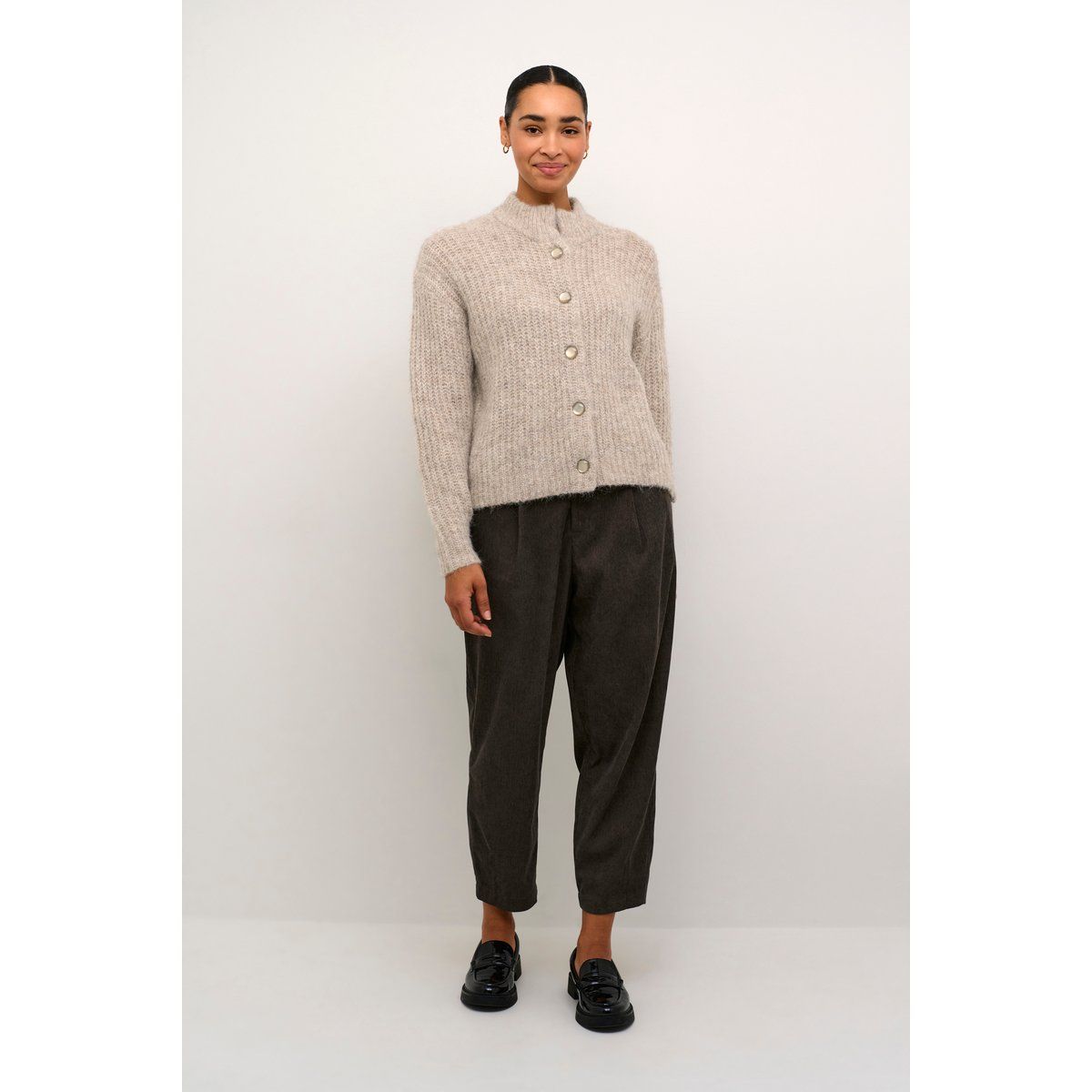 Strukturierter Cardigan aus Woll-Mix