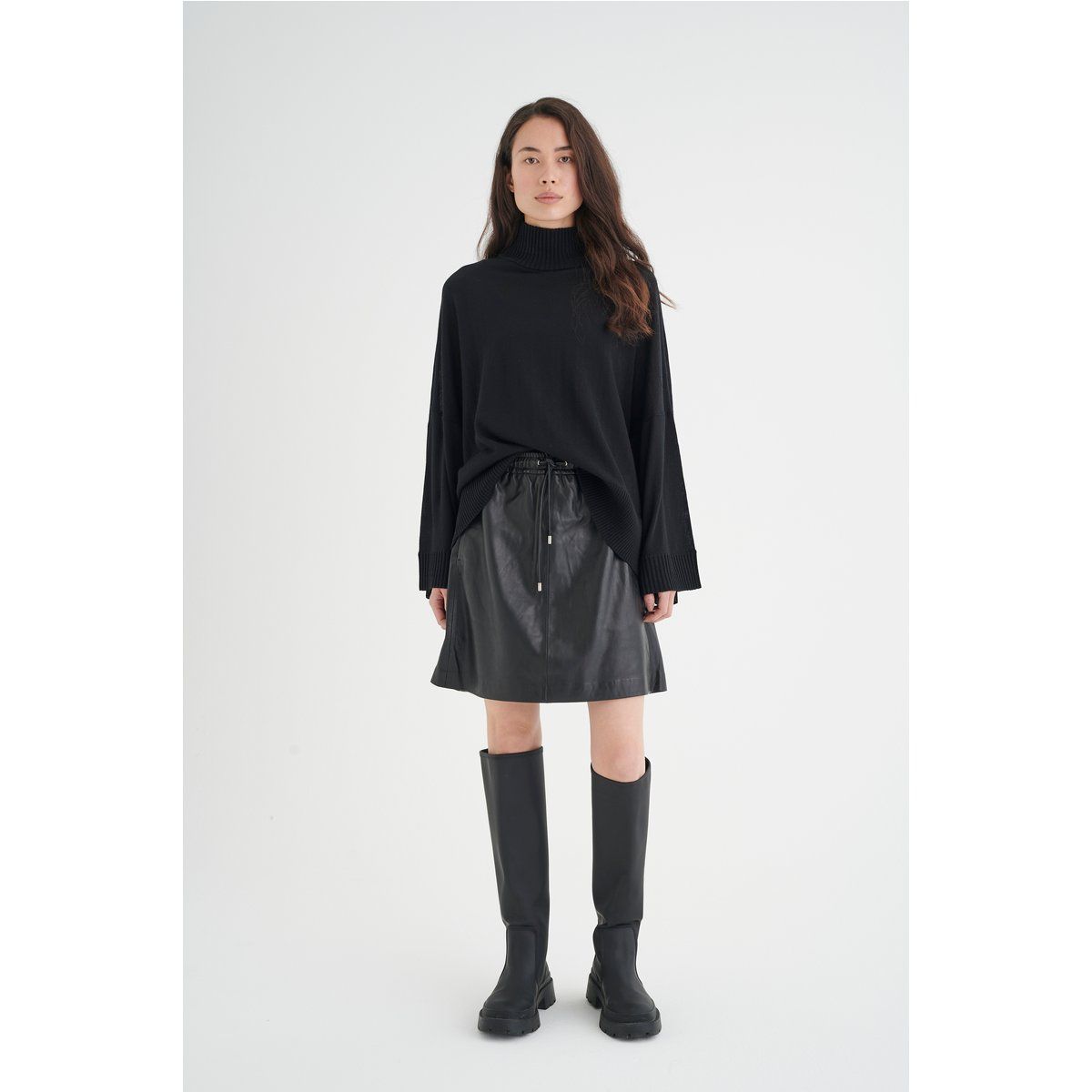 Relaxed-Fit Rollkragenpullover aus Wolle