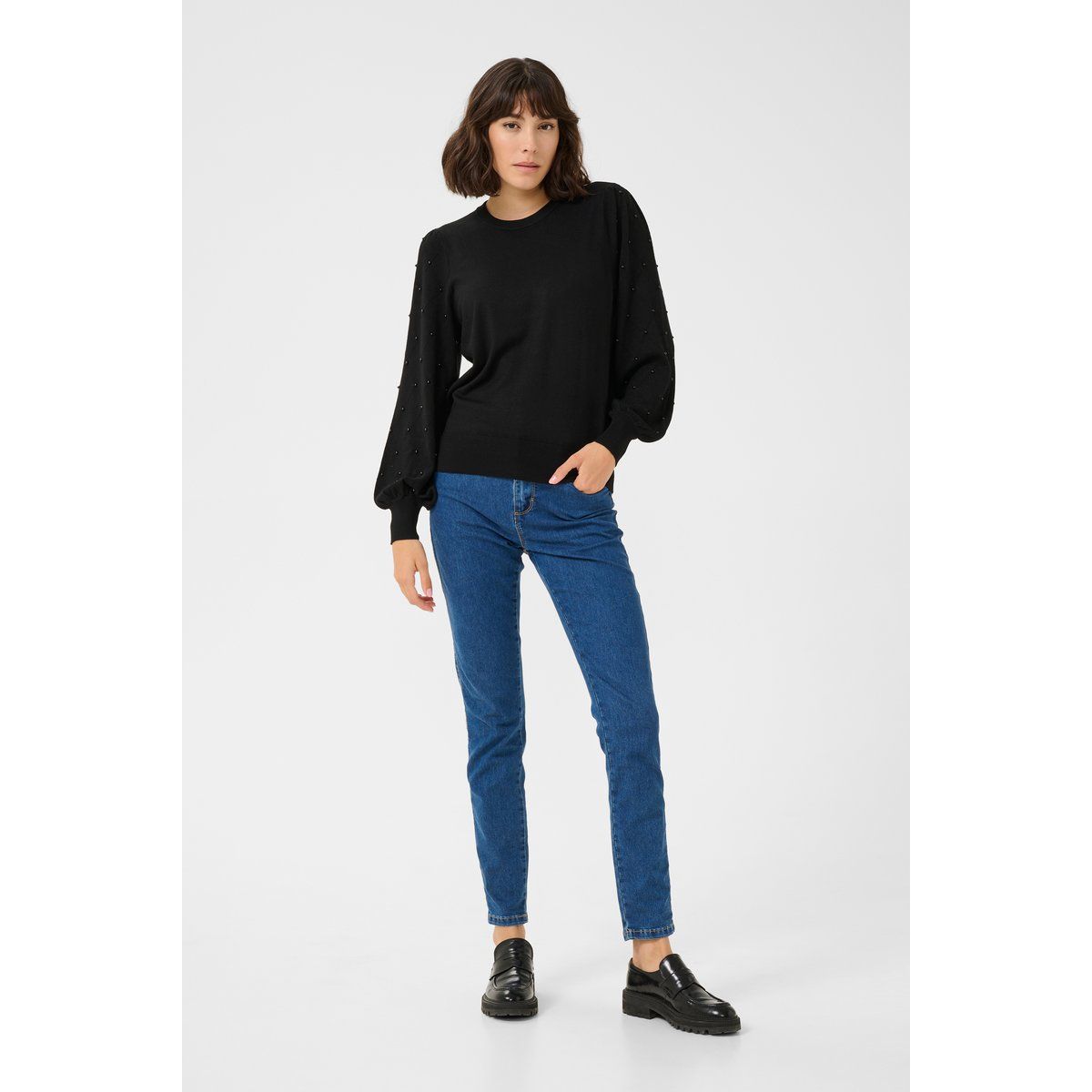 Strickpullover mit Perlen-Details