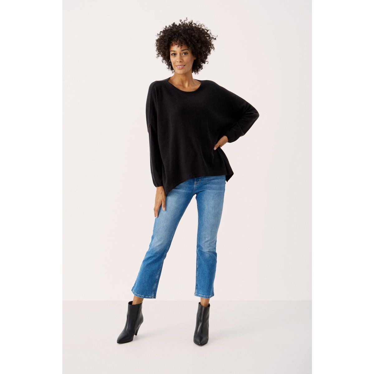 Lockerer Strickpullover mit Kaschmir-Anteil