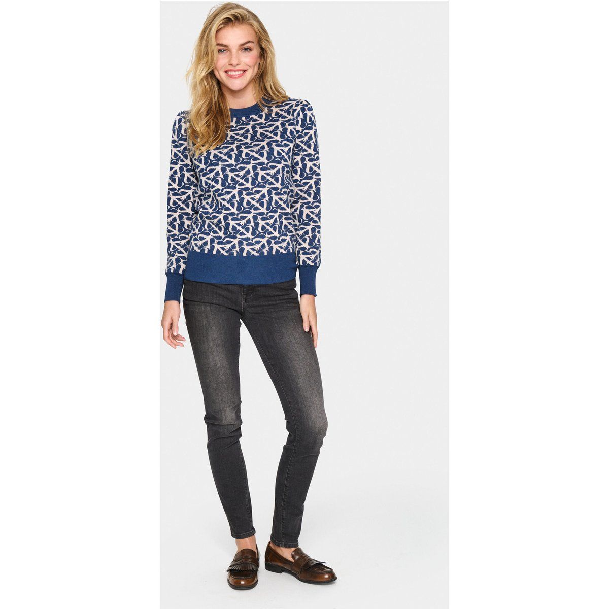 Strickpullover mit grafischem Muster