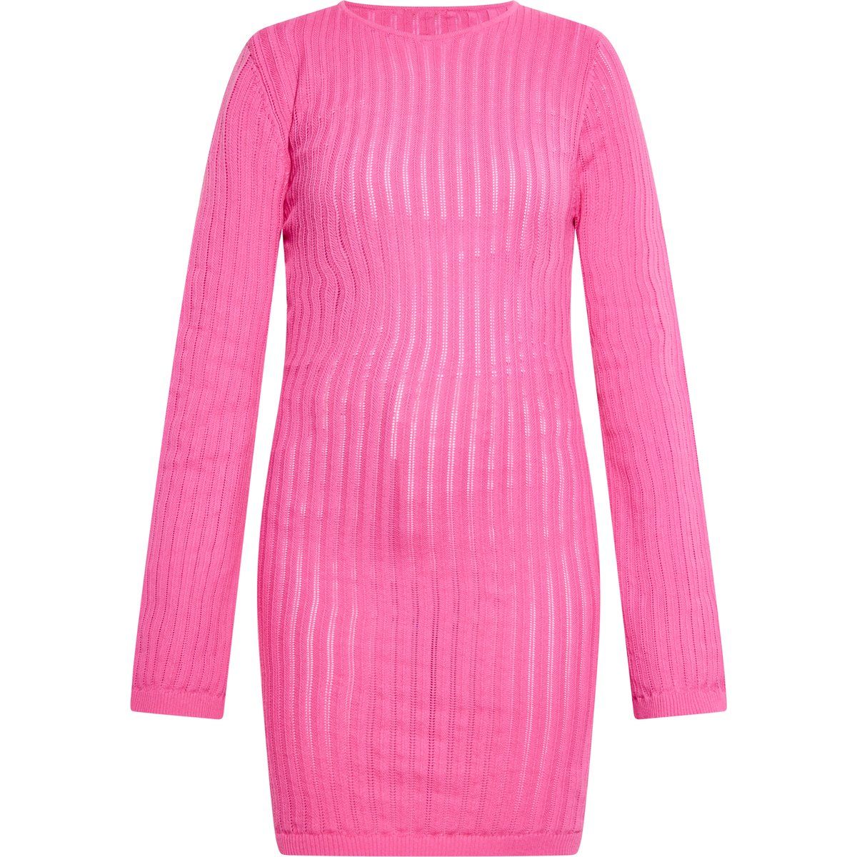 Rippstrick-Minikleid mit Rückenausschnitt