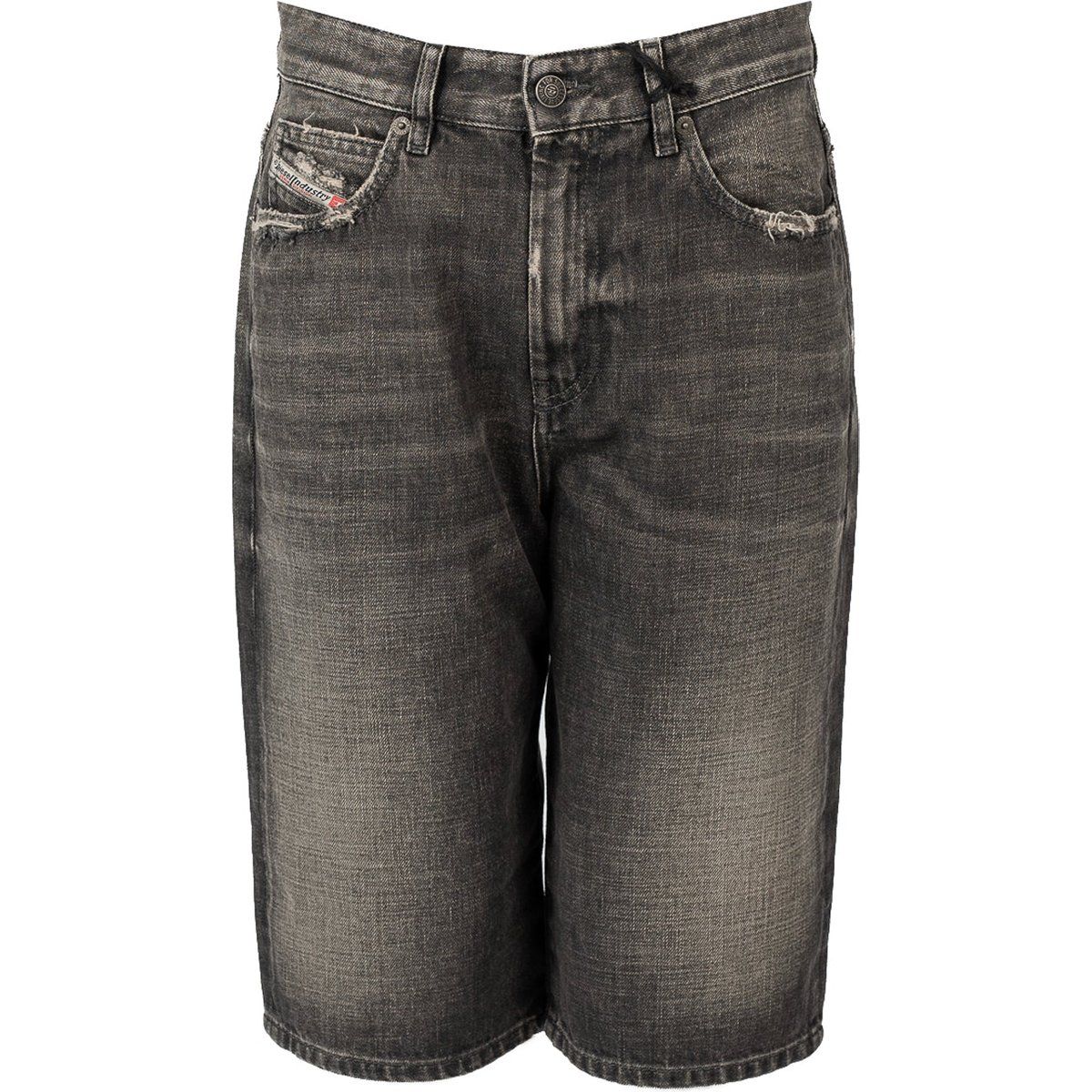 Distressed De-Lily Denim-Bermudas