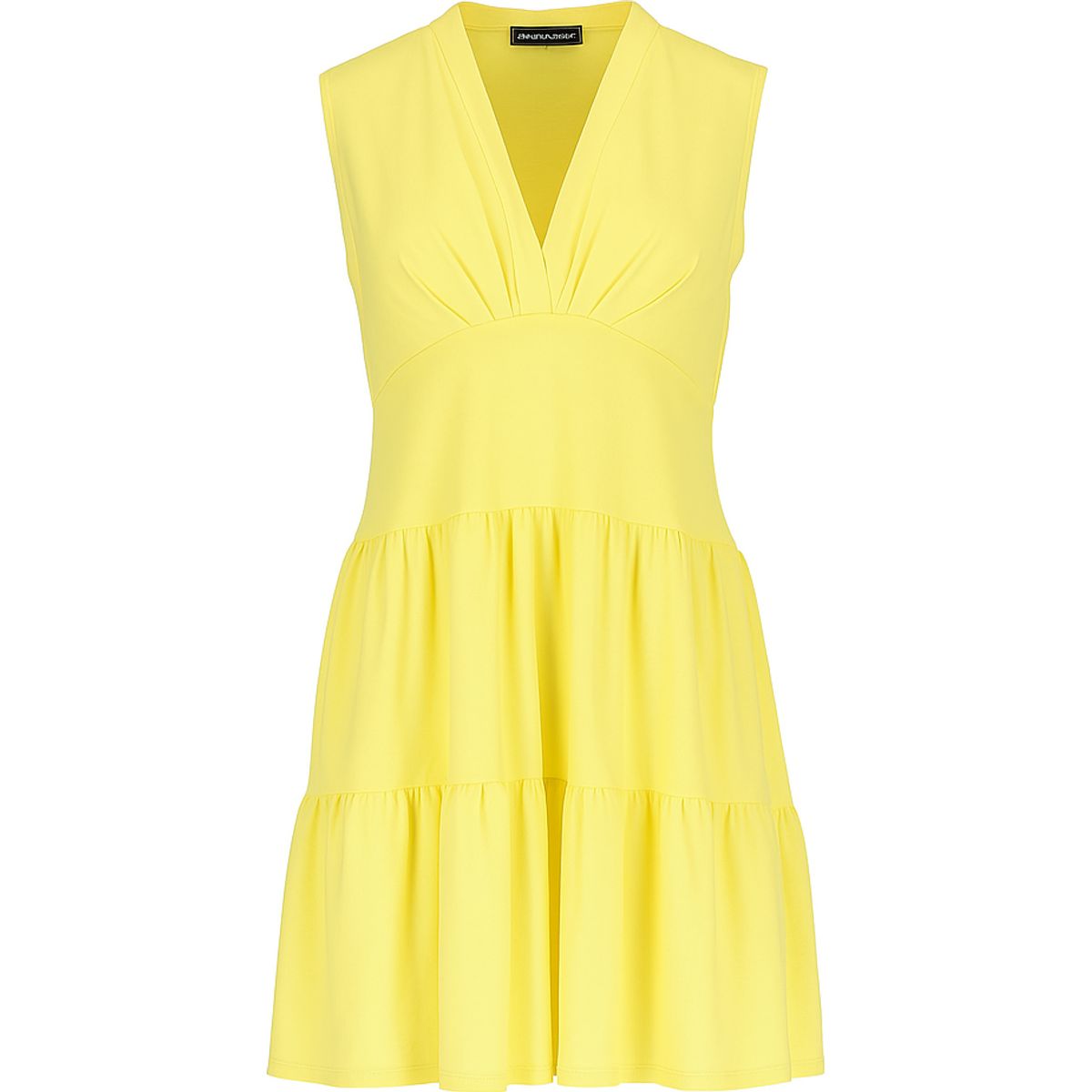 Gestuftes Jerseykleid mit V-Ausschnitt