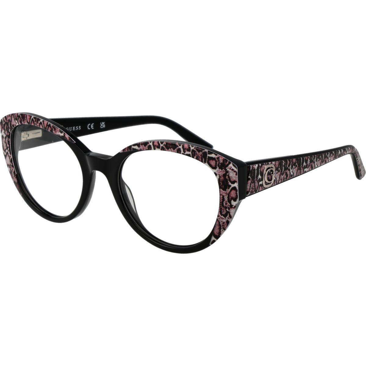 Elegante gemusterte Cat-Eye-Brillenfassung