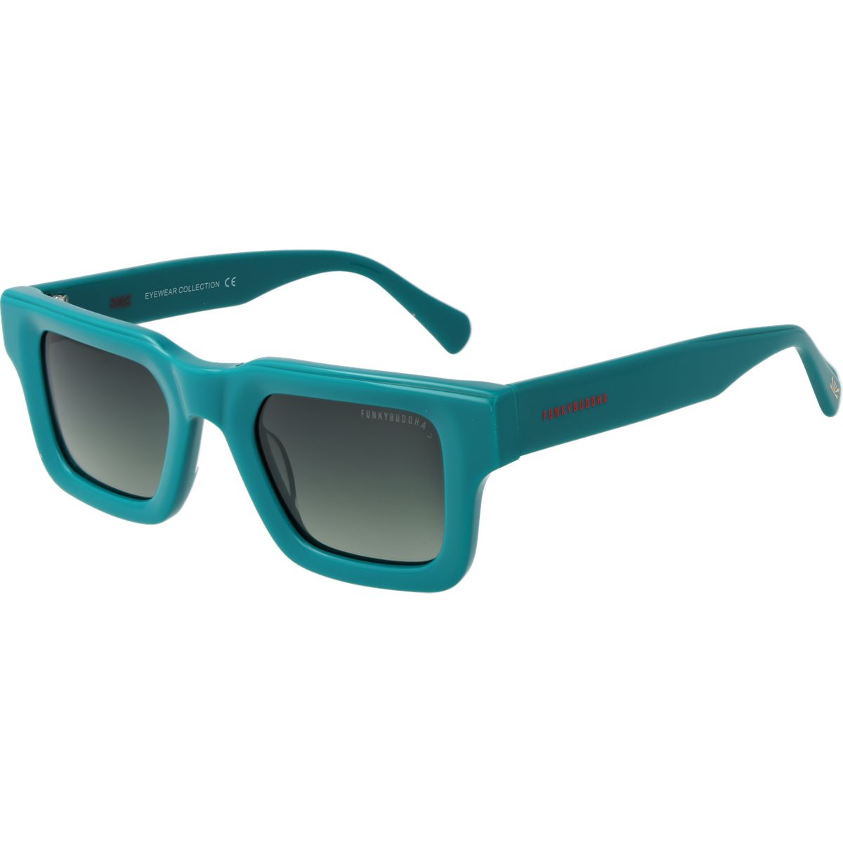 Rechteckige Sonnenbrille mit dickem Rahmen