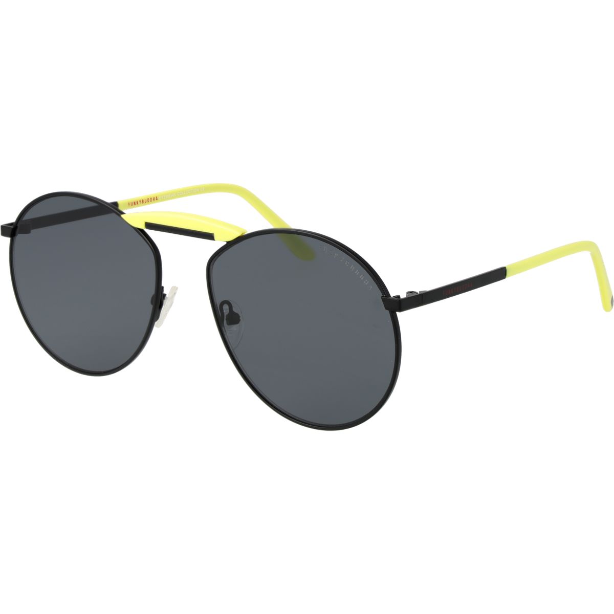 Retro-Rundsonnenbrille mit Doppelsteg