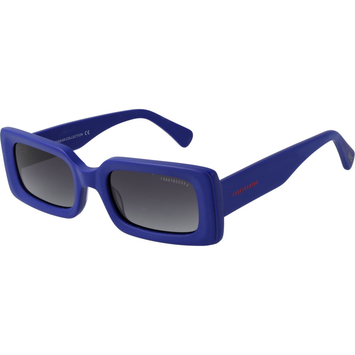 Rechteckige Sonnenbrille mit dickem Rahmen