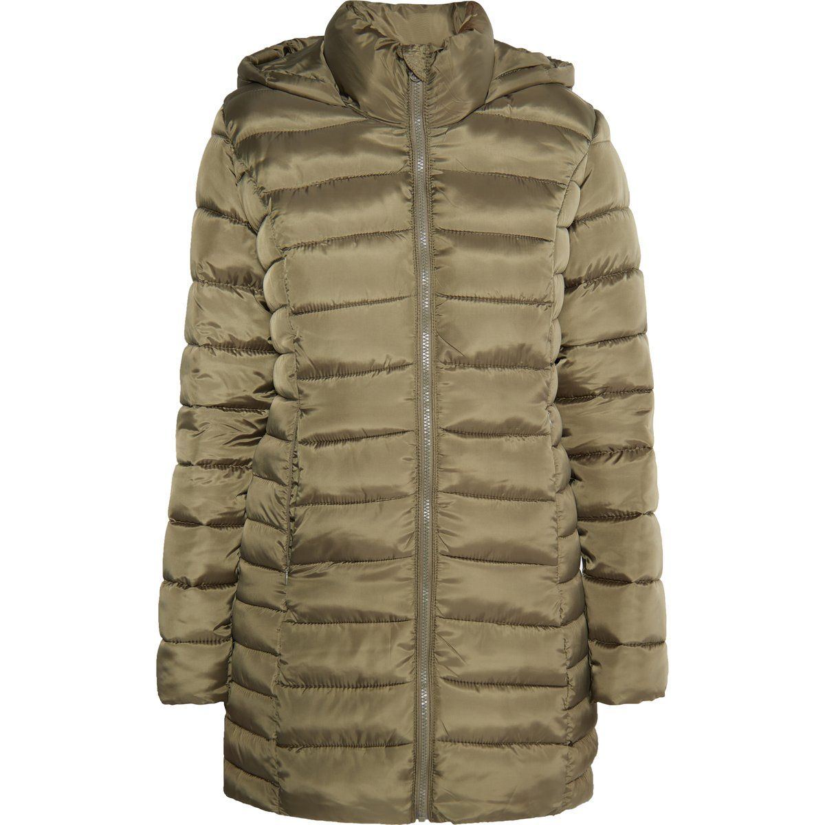 Leichte gesteppte Pufferjacke mit Kapuze