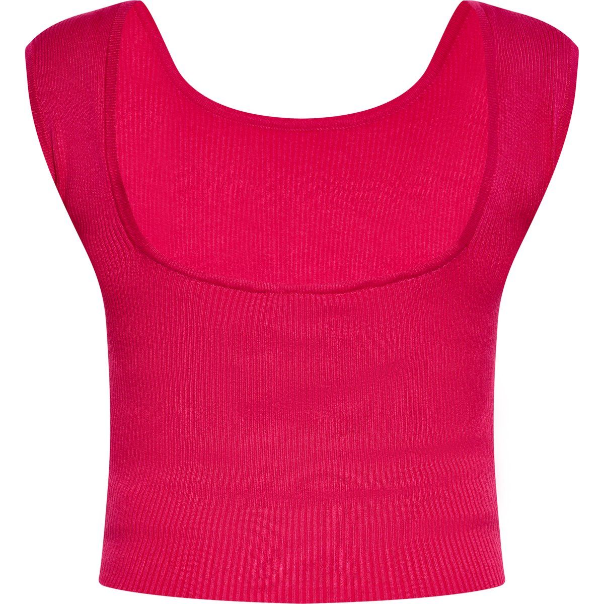 Rippstrick Crop-Top mit tiefem Rücken