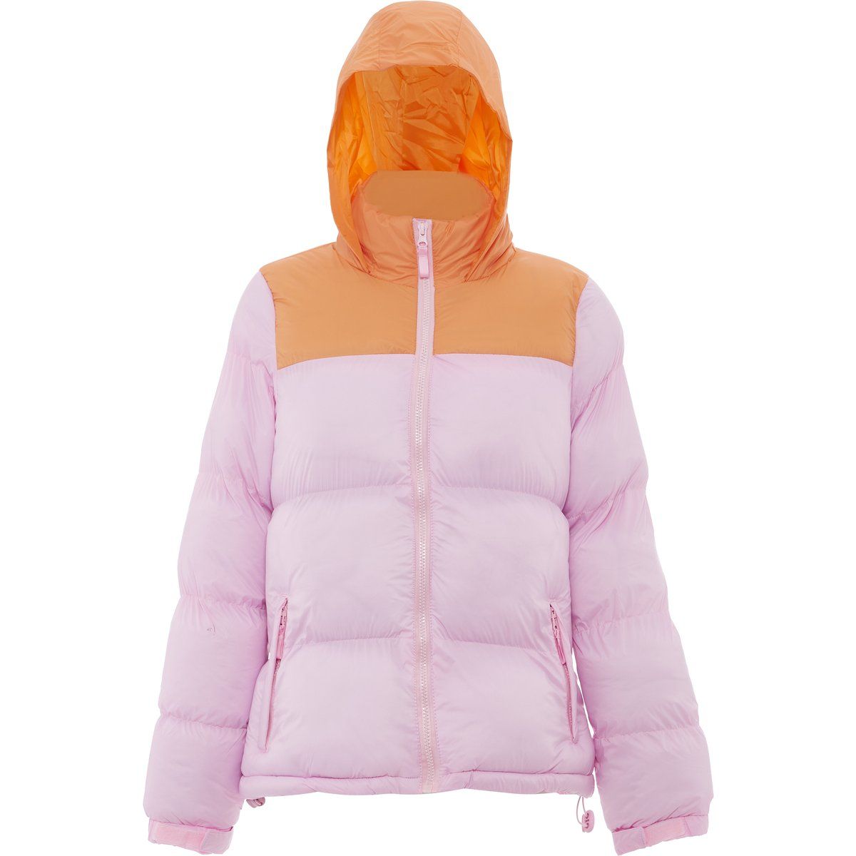 Bicolor Steppjacke mit Kapuze