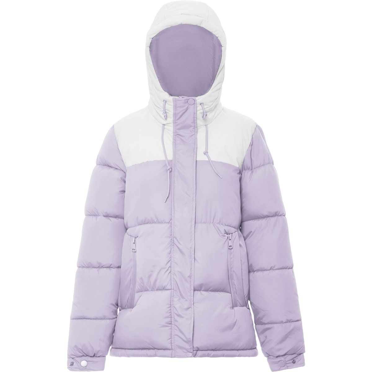 Bicolor-Steppjacke mit Kapuze