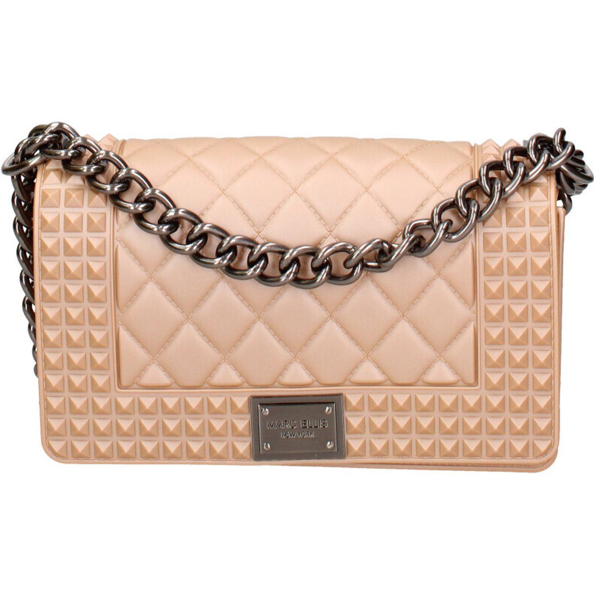 Gesteppte Jelly-Handtasche mit Nieten