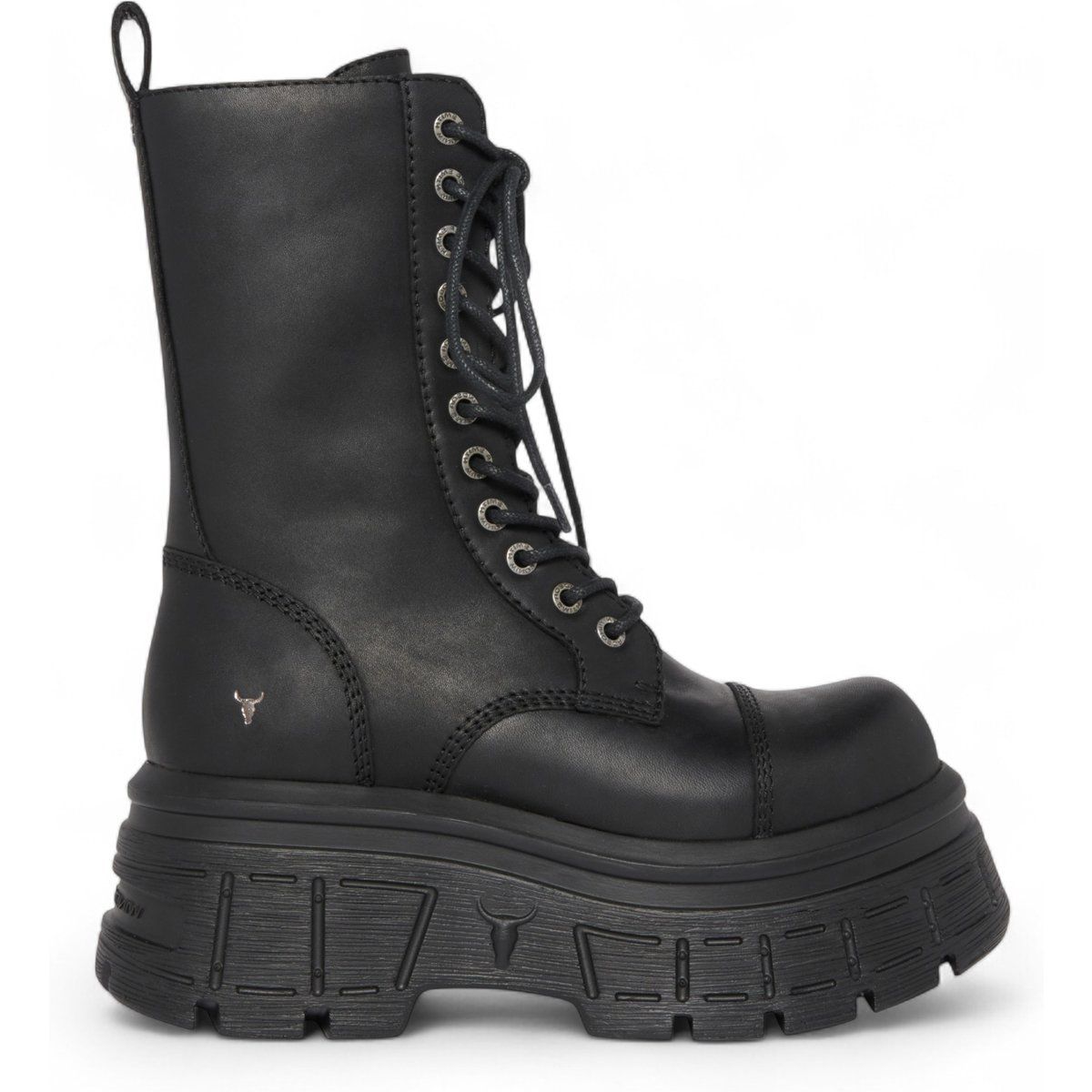 Screaming Plateau-Leder-Combat-Boots