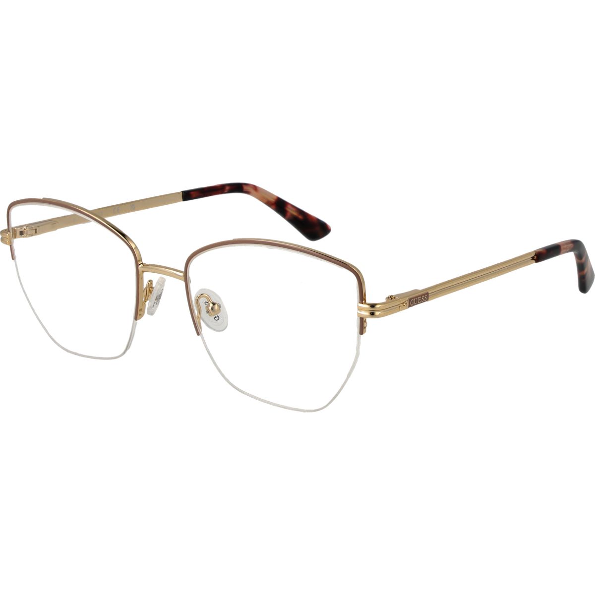 Schicke Quadratische Halbrand Brille