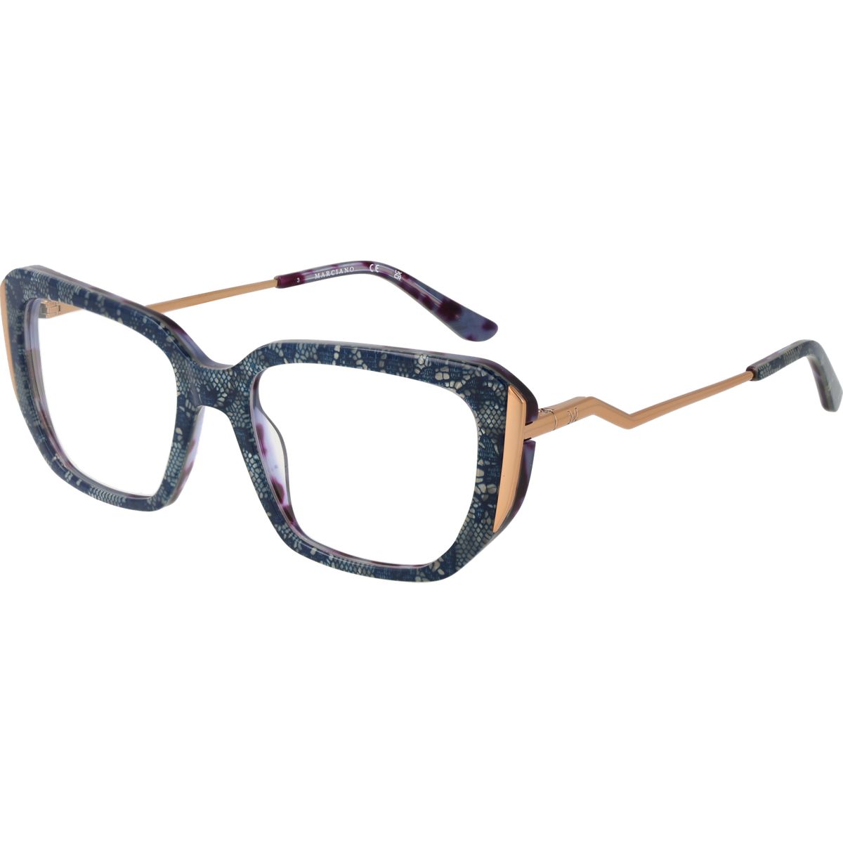 Schicke Trapezbrille mit Spitzenmuster