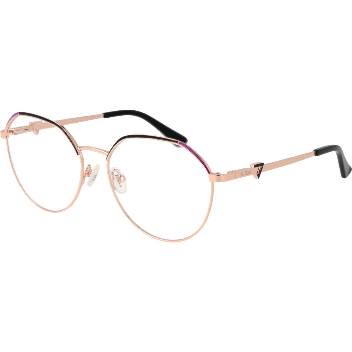 Elegante geometrische Brillenfassung in Roségold
