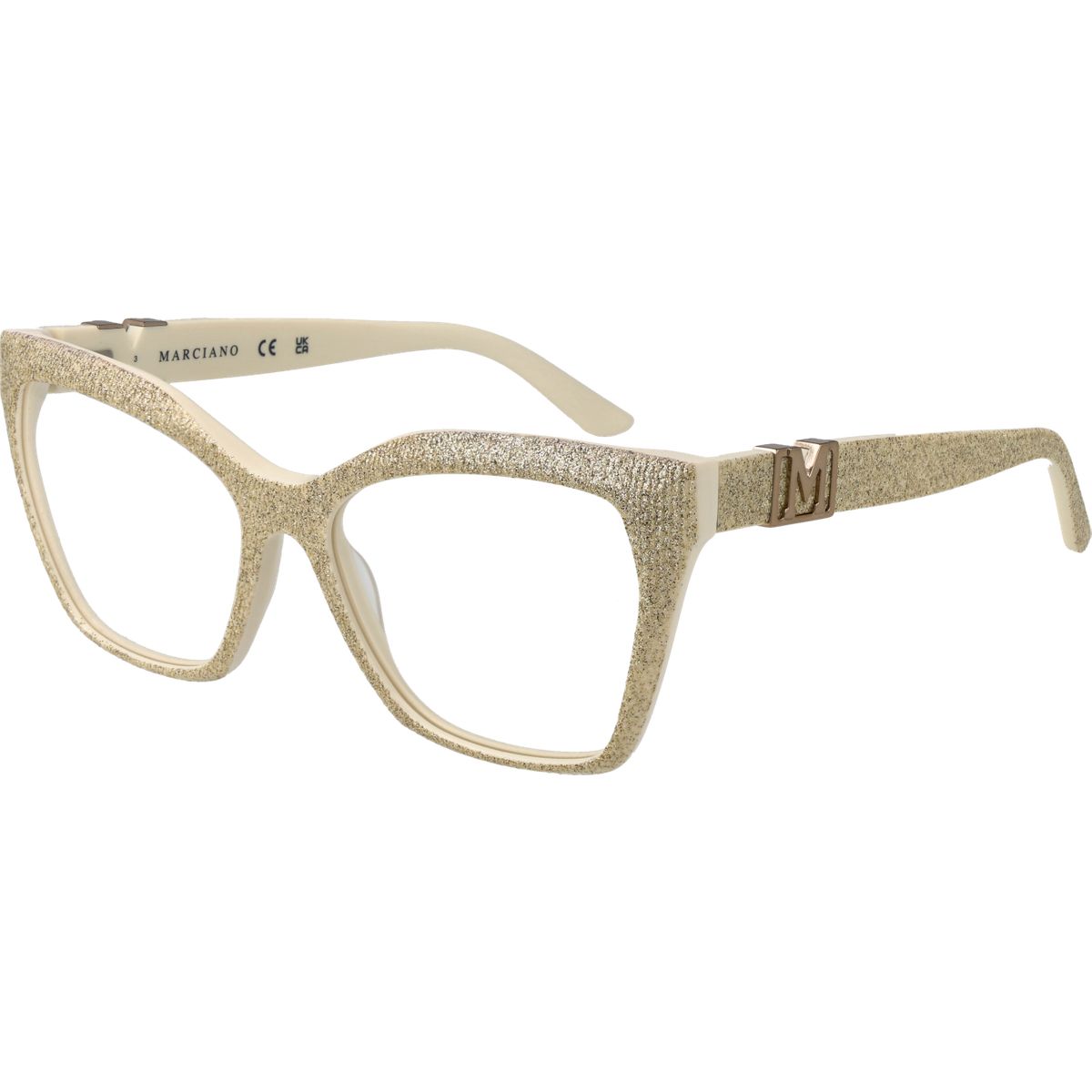 Glitzernde Cat-Eye Brillenfassung