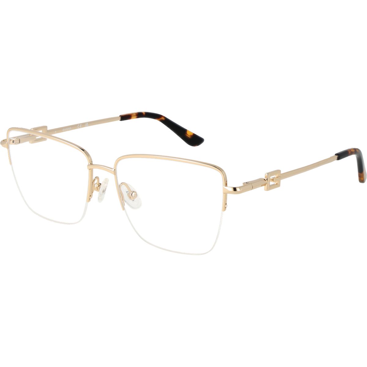 Quadratische Halbrand-Metallbrille