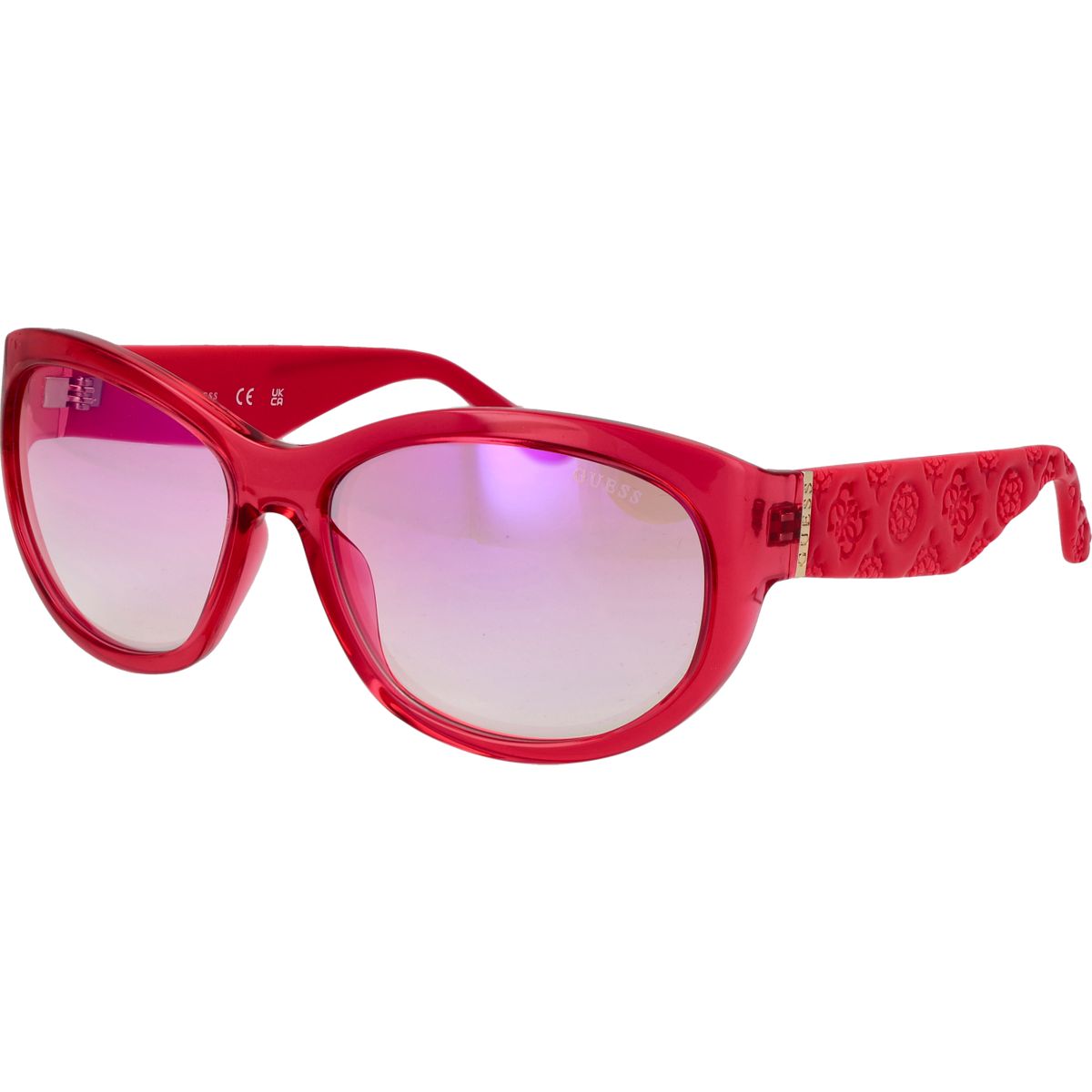 Ovale Sonnenbrille mit strukturierten Bügeln