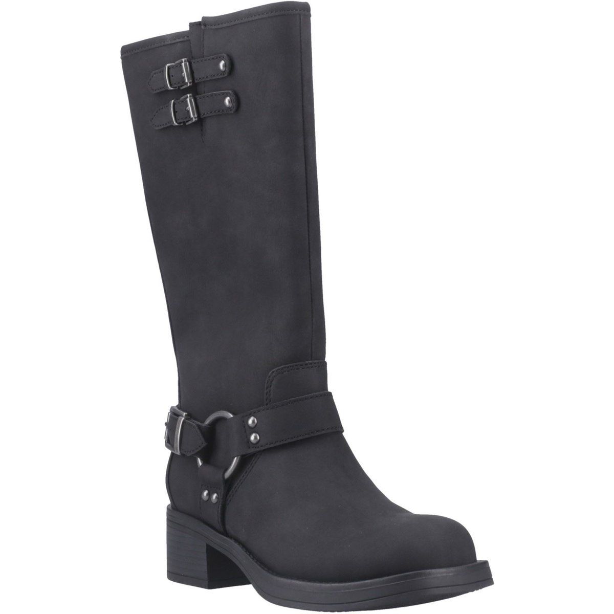 Robuste kniehohe Biker-Stiefel