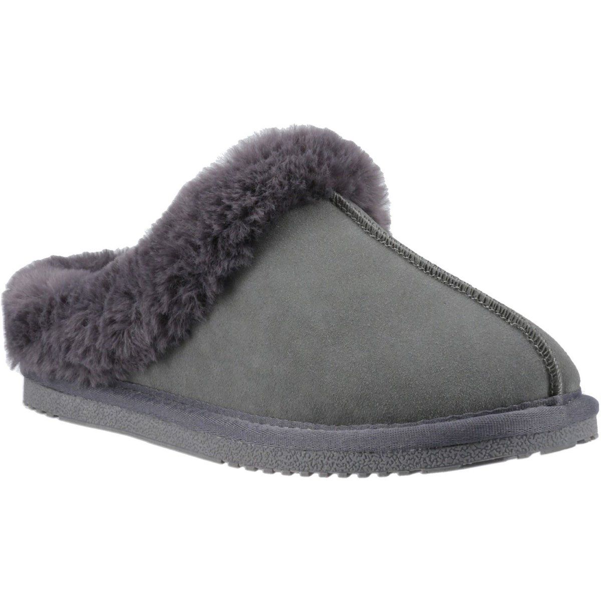 Gemütliche Wildleder-Mules mit Kunstfell