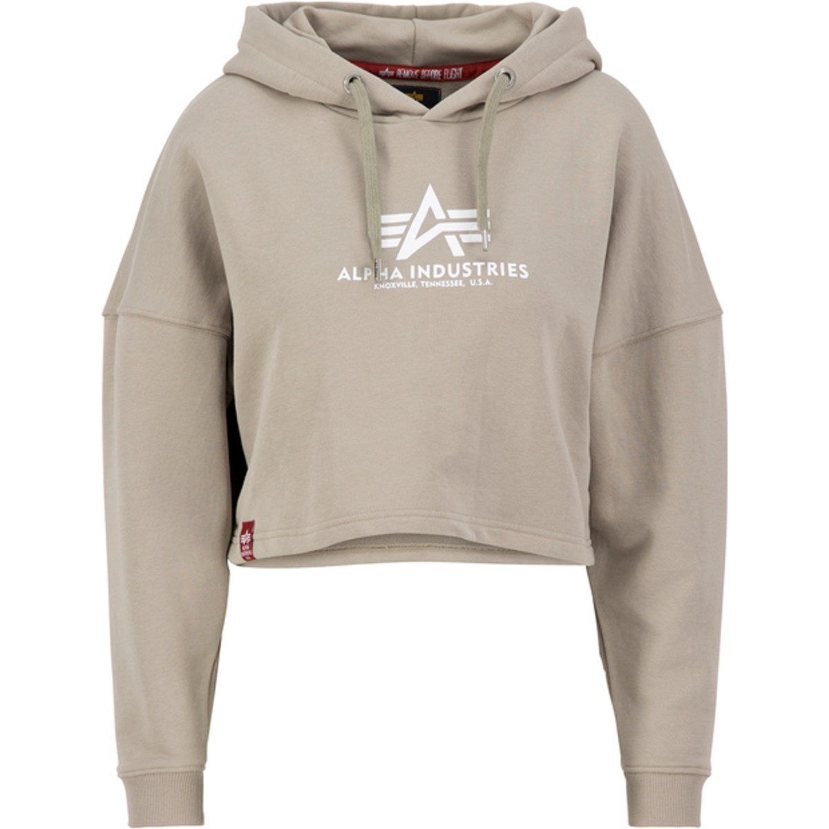 Oversized Cropped-Hoodie mit Logo-Print