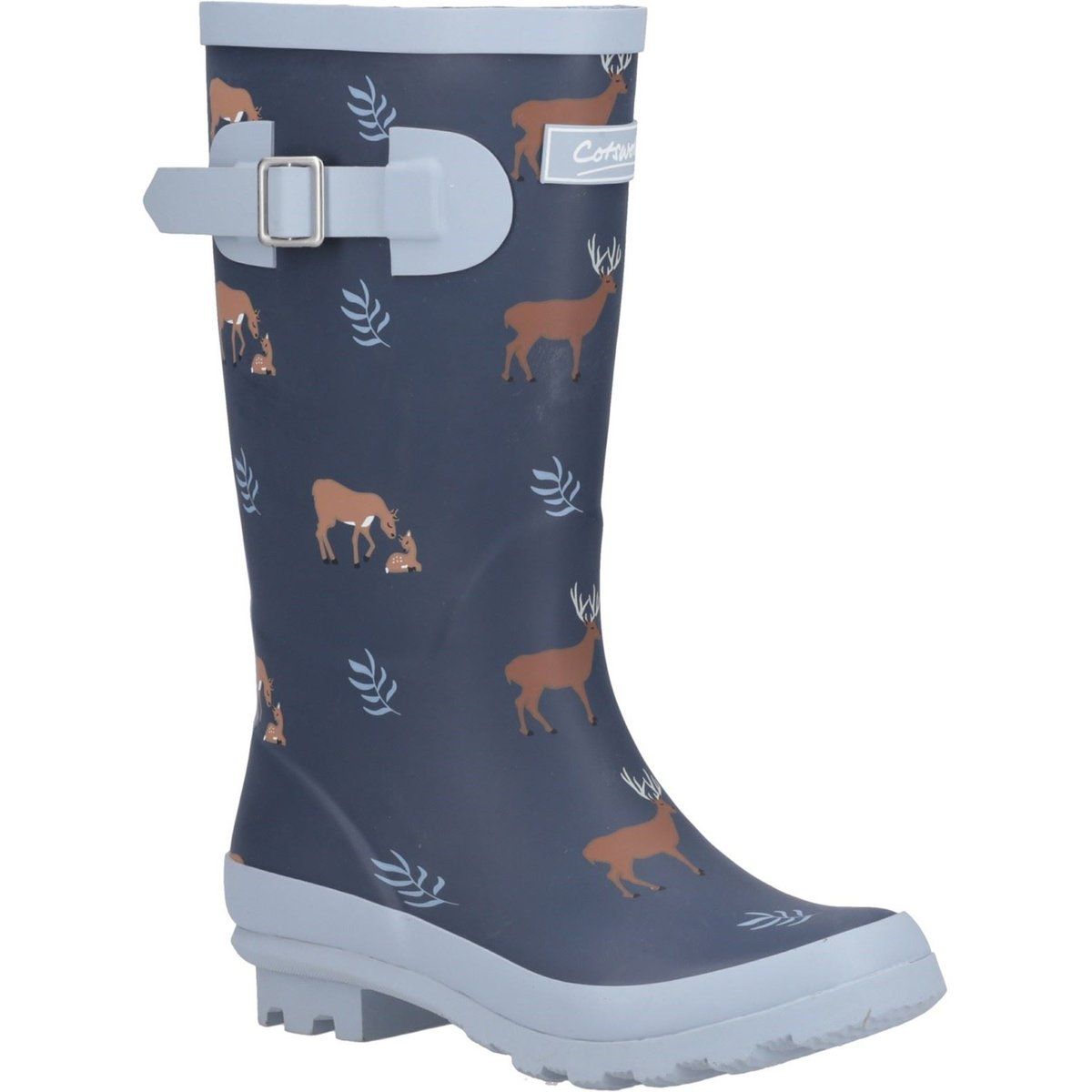 Gummistiefel mit Wald-Reh-Motiv