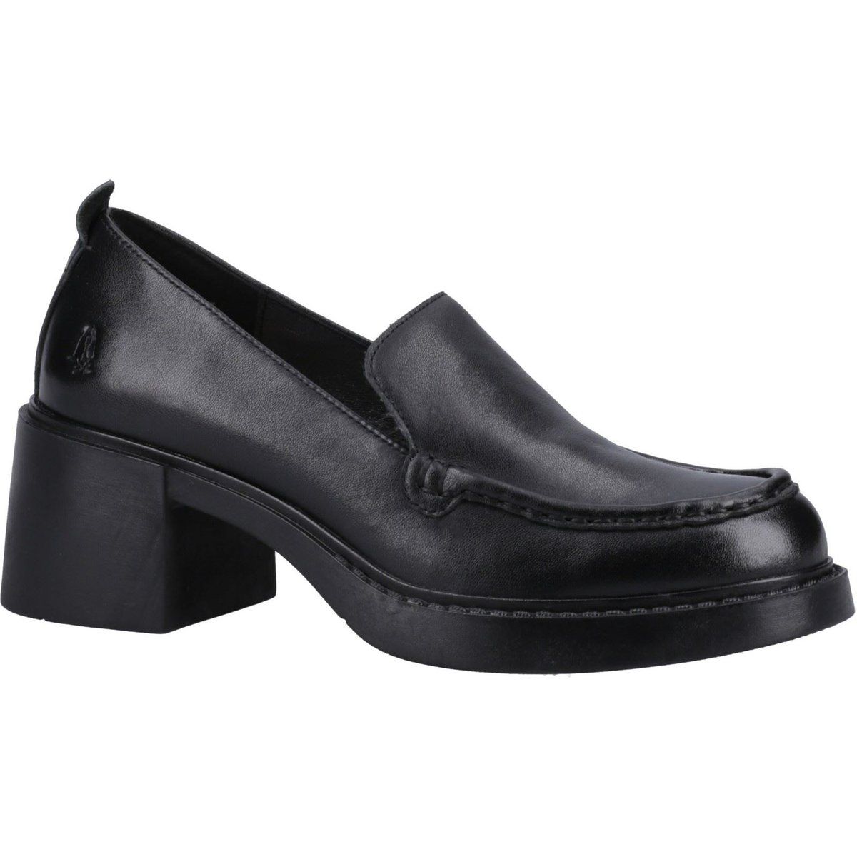 Chunky Leder-Loafer mit Blockabsatz