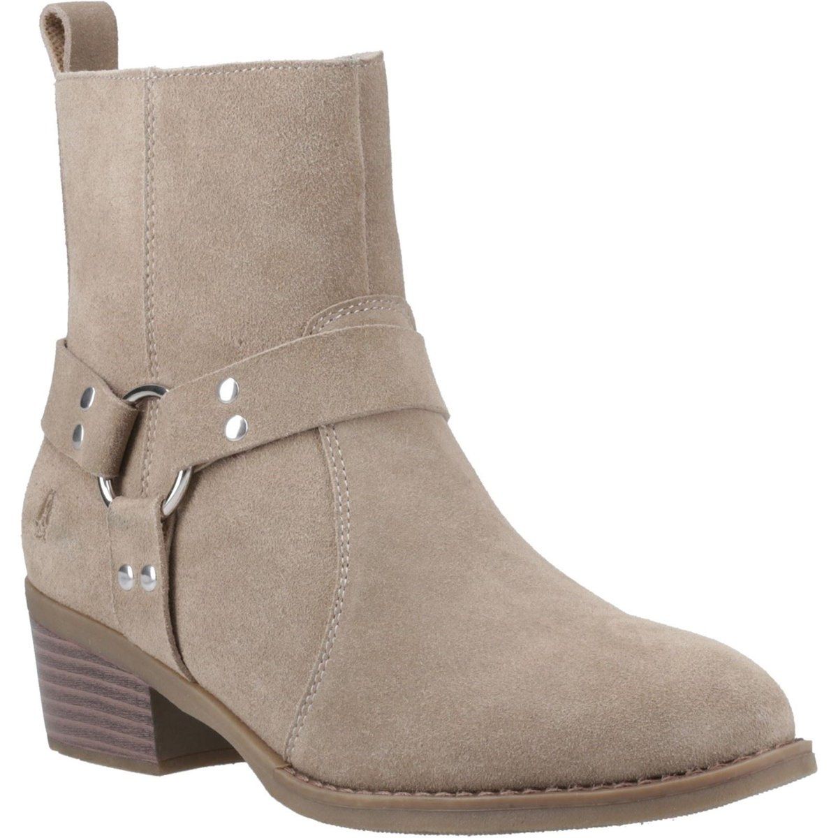Wildleder-Stiefeletten mit Western-Riemen